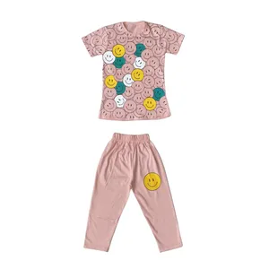 ست تی شرت و شلوارک دخترانه مدل Smile 82