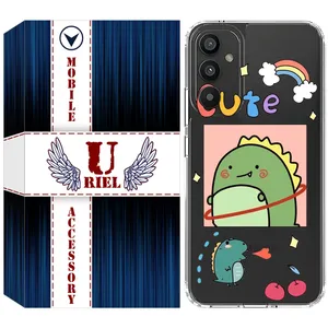 کاور یوریل قاب مدل Clear کد 20 طرح دایناسور مناسب برای گوشی موبایل سامسونگ Galaxy A14 5G / A14 4G