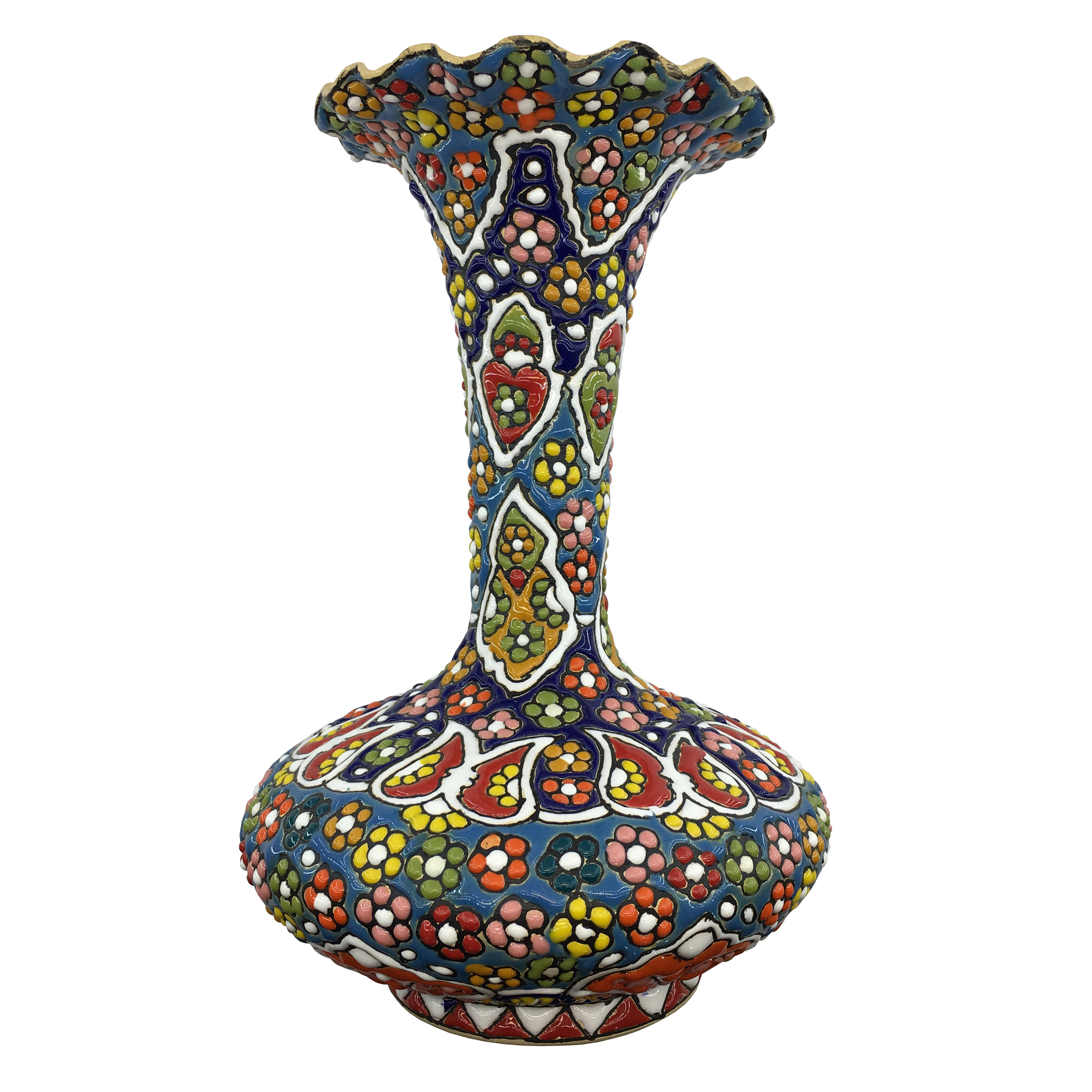 گلدان میناکاری سفالی کد740