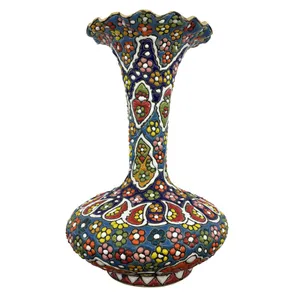 گلدان میناکاری سفالی کد740