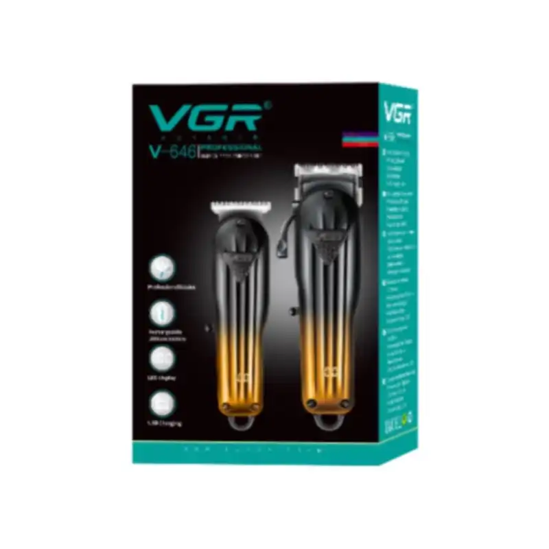 ماشین اصلاح موی سر و صورت وی جی ار مدل V-646 مجموعه دو عددی