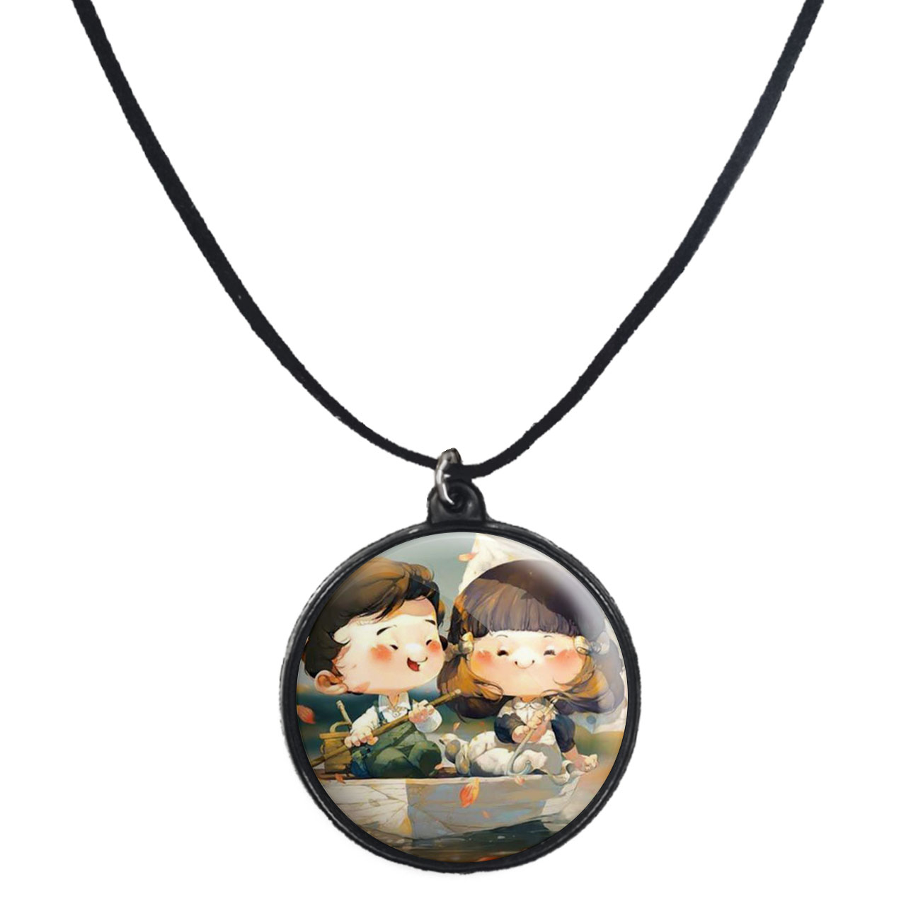 گردنبند پرمانه طرح عاشقانه کد pmb.8130 مدل دو طرفه