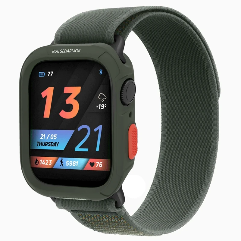 بند اسپریگ مدل Rugged Trail مناسب برای اپل واچ Series 7 45mm / Series 8 45mm / Series 9 45mm به همراه کاور