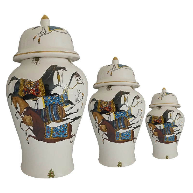 بانکه مدل جینجر جار طرح اسب کد ۶۰۹ مجموعه سه عددی