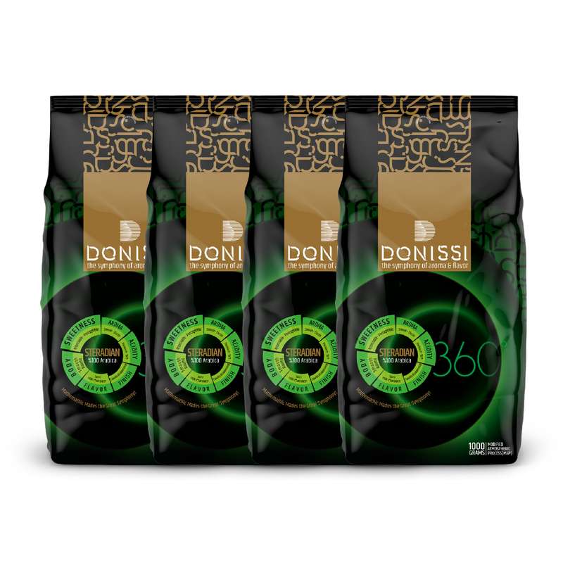 دانه قهوه عربیکا استرادیان دونیسی - 1000 گرم بسته 4 عددی
