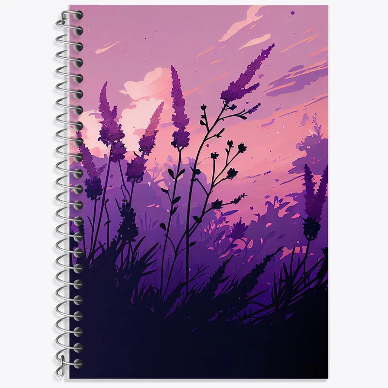 دفتر زبان 50 برگ خندالو مدل سه خط طرح گل کد F1279