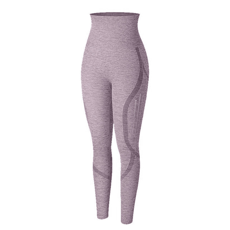 لگینگ ورزشی زنانه مدل سیملس زاپ دار کد FL9163 رنگ یاسی