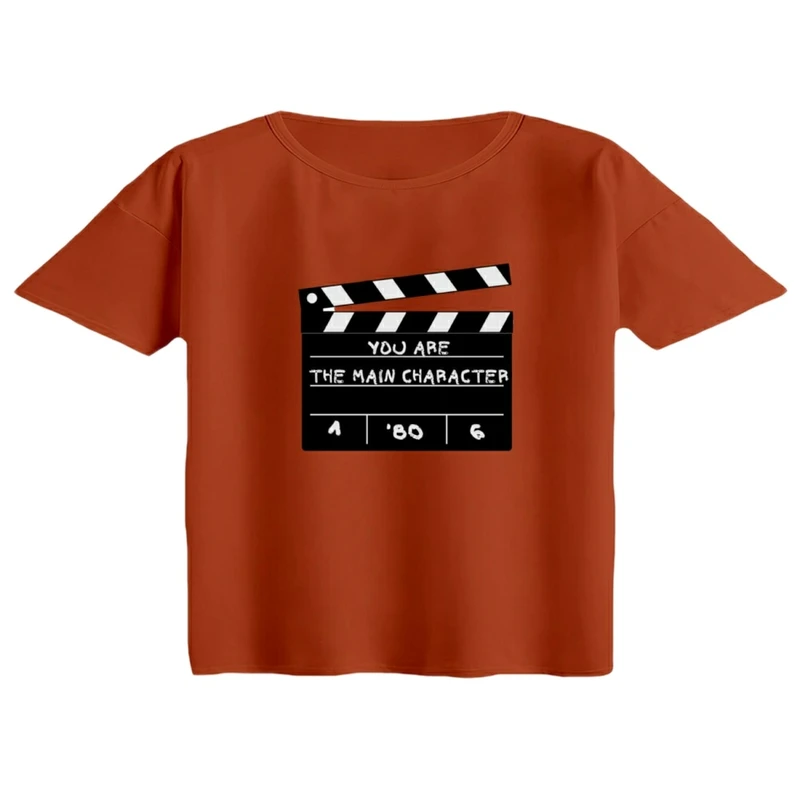 کراپ تی‌شرت آستین کوتاه زنانه مدل کات