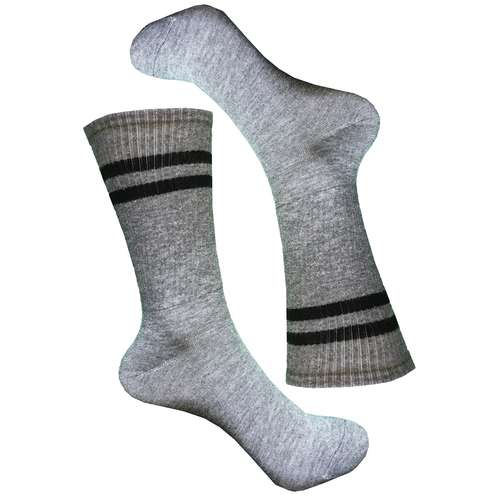 جوراب زنانه دکتر جوراب مدل کشی دو خط رنگ طوسی