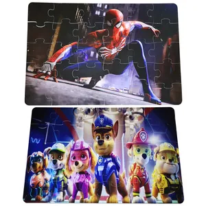 پازل 30 تکه مدل فومی طرح های مرد عنکبوتی و سگ های نگهبان بسته دو عددی