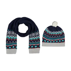  ست کلاه و شال گردن بافتنی نوزادی فیورلا کد 3811