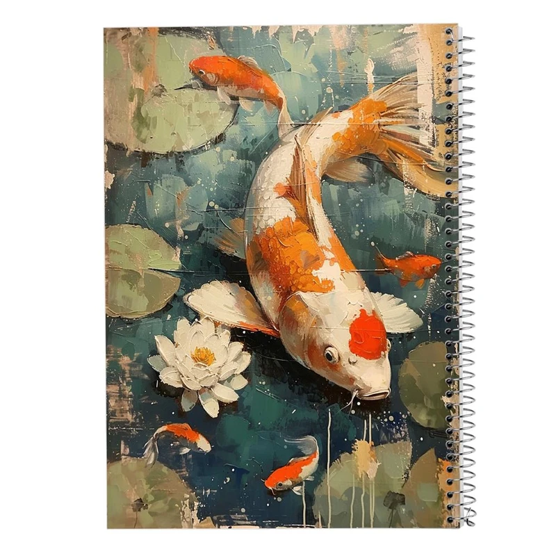 دفتر شطرنجی 50 برگ مدوپد طرح ماهی کد DF16013