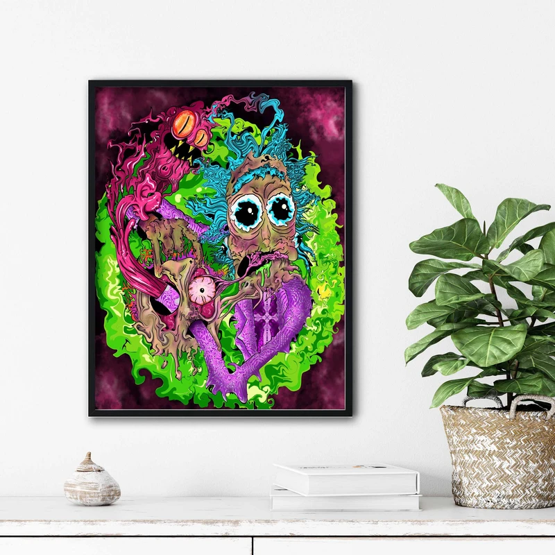 تابلو آتریسا طرح ریک اند مورتی مدل ATr066