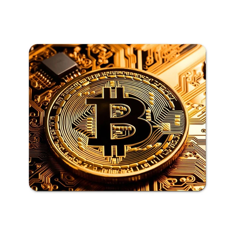 ماوس پد پاد آفرین طرح ارز دیجیتال کریپتو بیت کوین کد 129 سایز 19*24 سانتی متر