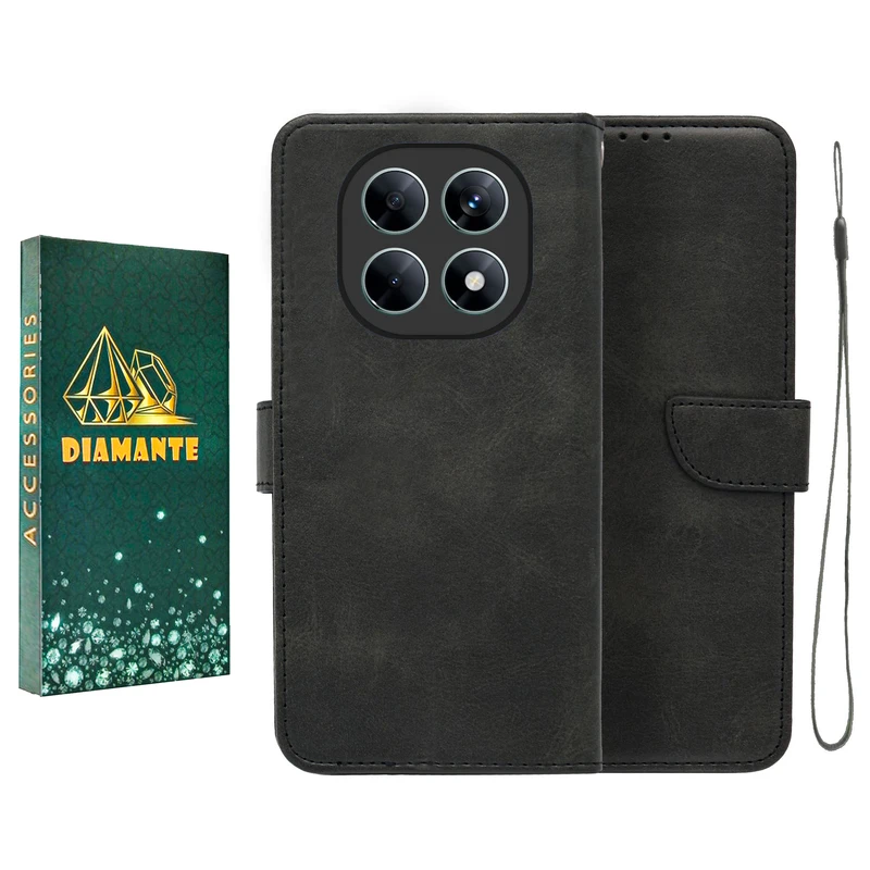 کیف کلاسوری دیامانته مدل Bandaviz Gn مناسب برای گوشی موبایل شیائومی Redmi Note 15 4G به همراه بندآویز