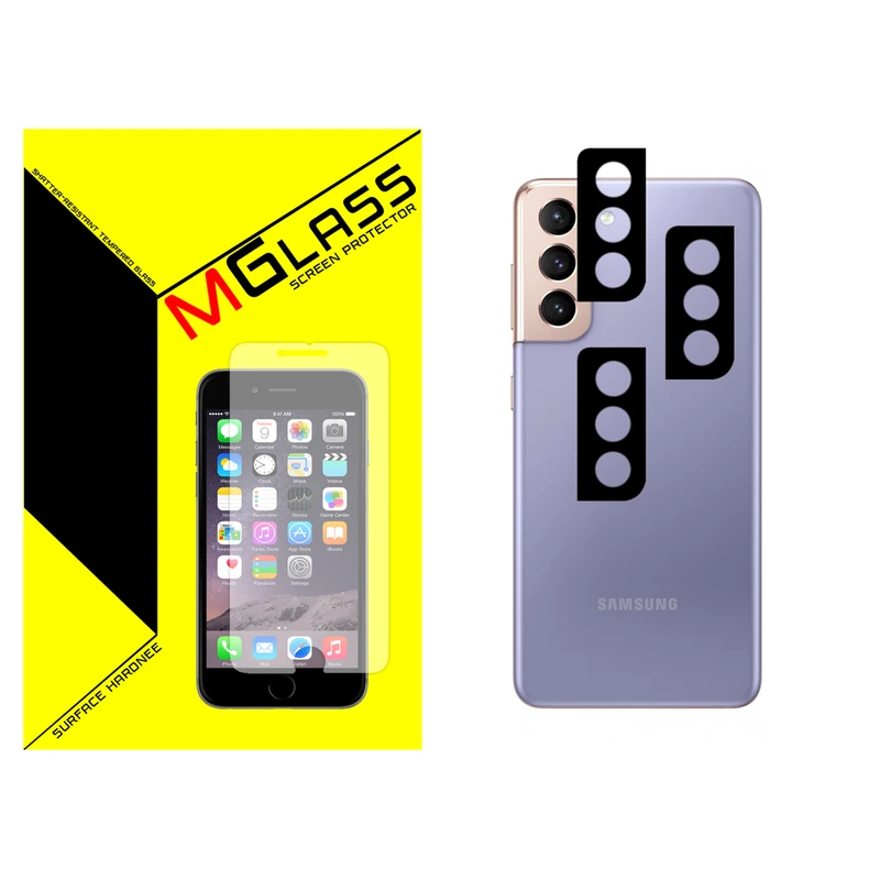 محافظ لنز فلزی دوربین ام گلس مدل MGL-03 مناسب برای گوشی موبایل سامسونگ GALAXY S21 PLUS بسته سه عددی