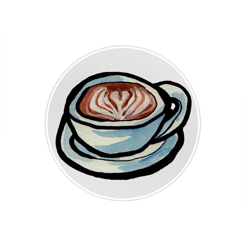 استیکر تزئینی موبایل و تبلت ماسا دیزاین طرح قهوه مدل STK955