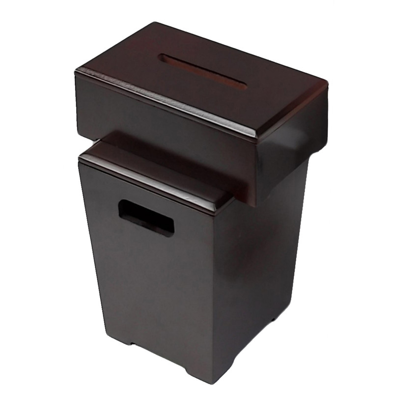 ست سطل و جای دستمال کاغذی مدل چوبی