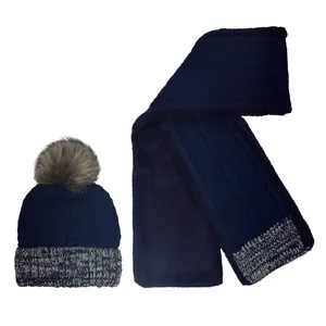 ست کلاه و شال گردن بافتنی بچگانه مدل P6692