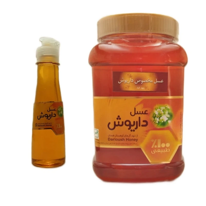عسل طبیعی داریوش - 1400 و 240 گرم بسته 2 عددی