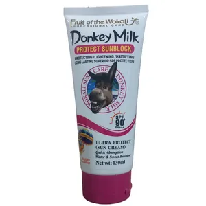 کرم ضد آفتاب بی‌رنگ صورت و بدن وکالی SPF 90 مدل شیر الاغ ‌مناسب برای انواع پوست حجم 130 میلی‌لیتر