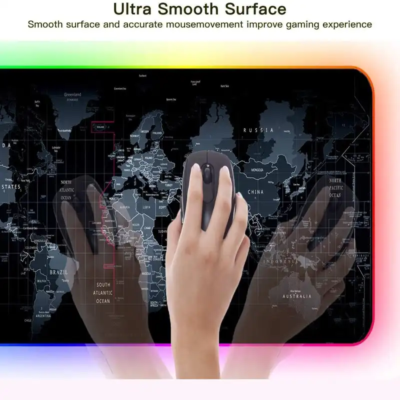 ماوس پد مخصوص بازی مدل World Map RGB