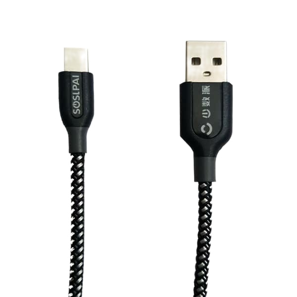 کابل تبدیل usb به usb-c سوسل پای مدل 2.1a به طول ۱ متر