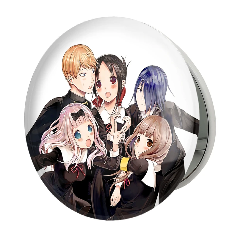 آینه جیبی خندالو طرح میوکی و کاگویا و چیکا انیمه کاگویا ساما مدل تاشو کد 15982 