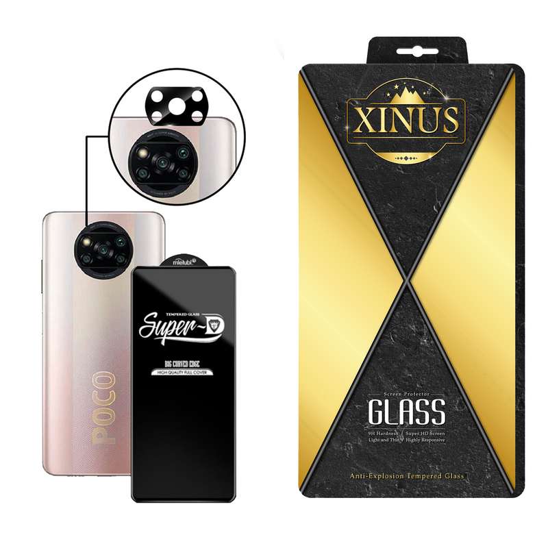 محافظ لنز دوربین ژینوس مدل 2SFA مناسب برای گوشی موبایل شیائومی Poco X3 NFC به همراه محافظ صفحه نمایش