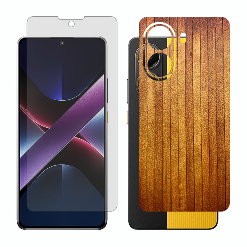 محافظ صفحه نمایش شفاف گلس مدل Together مناسب برای گوشی موبایل شیائومی Poco X7 Pro به همراه برچسب پوششی پشت گوشی