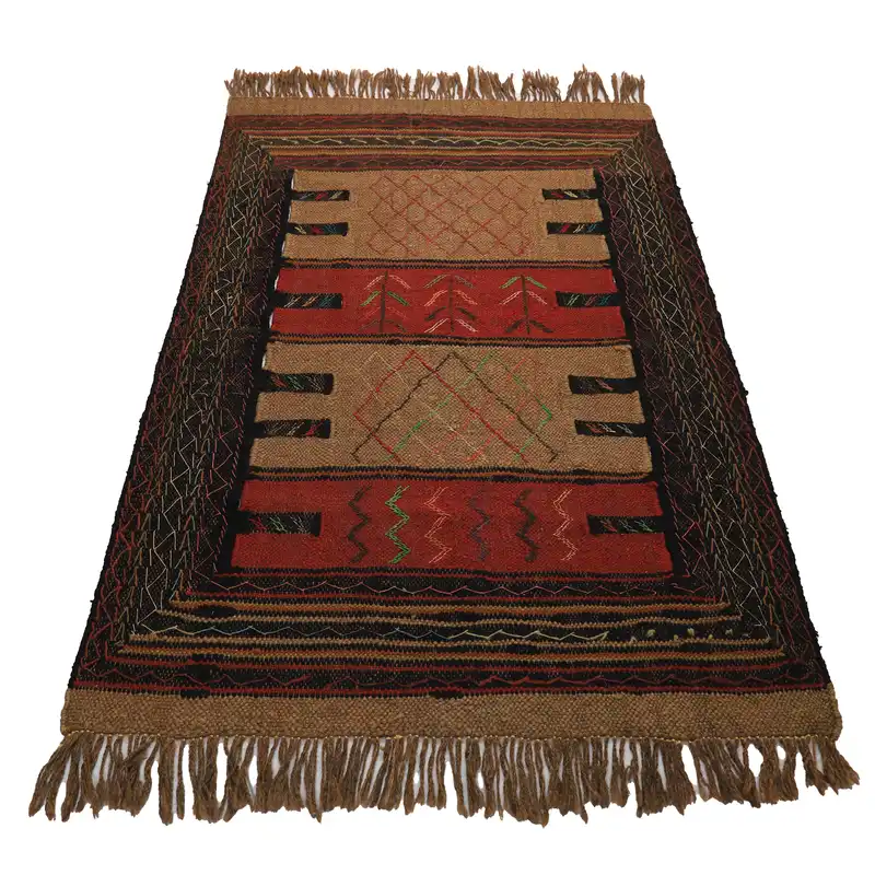 گلیم دستبافت مدل سفره کردی کد 4020547