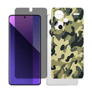 Glass Together model privacy Screen Protector Suitable for Xiaomi Redmi Note 13 Pro Plus Mobile Phone with Back cover sticker