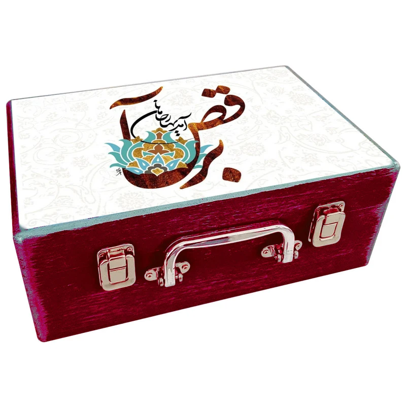  جعبه هدیه چوبی مدل چمدان بهاری کد WS637