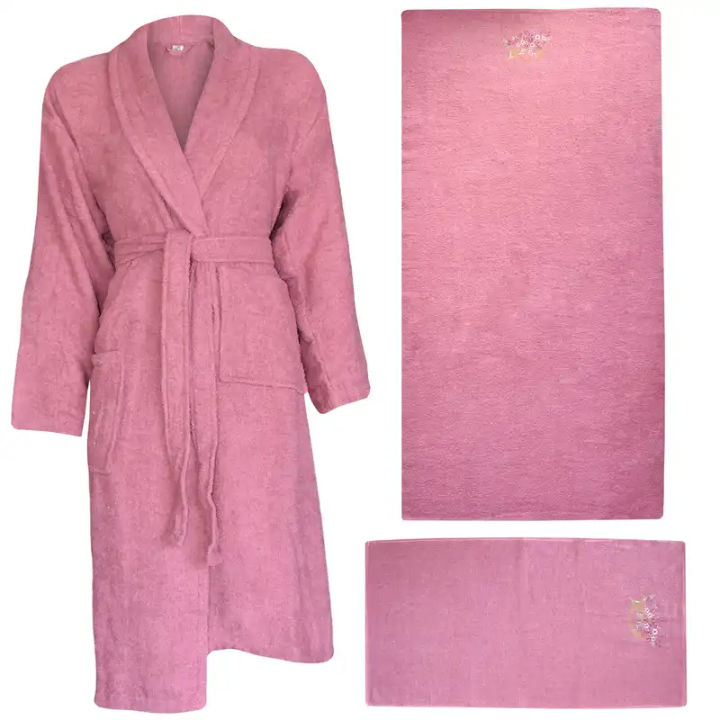 سرویس حوله پالتویی 3 تکه ملیسا مدل M-88657