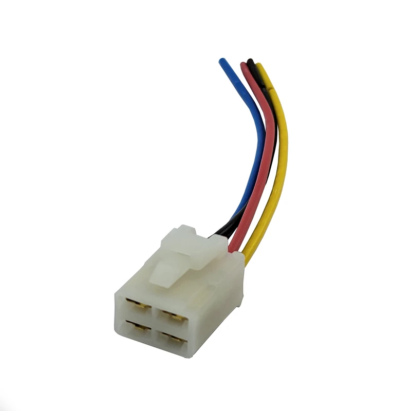 سوکت رله فن انژکتور 4 فیش مادگی آریکو کد 1408 مناسب برای پراید بسته 10 عددی