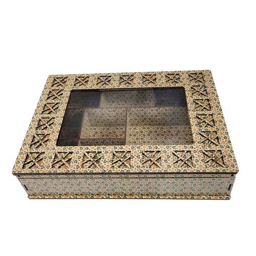 جعبه پذیرایی مدل مشبک طرح مینا کاری کد ac-h4