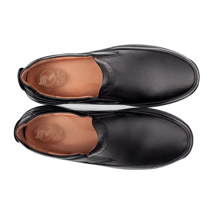 کفش طبی مردانه ایران طب مدل بوفالو کشی رنگ مشکی