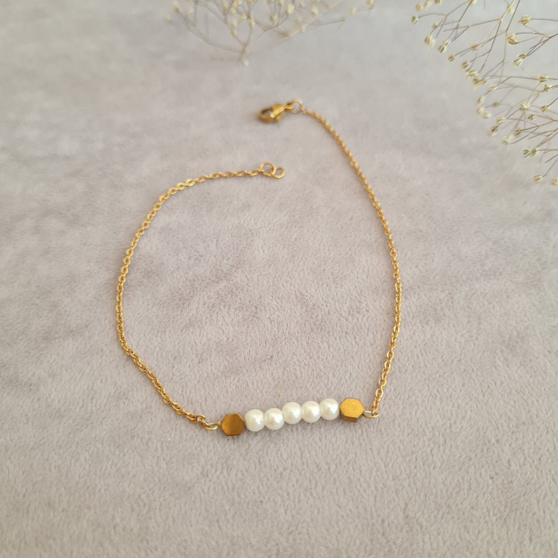 پابند زنانه مدل مرواریدی توپی پابند زنانه مدل مرواریدی توپی