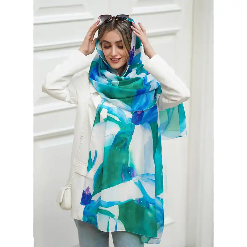 شال زنانه مدل نخی بهاره کد a-1511