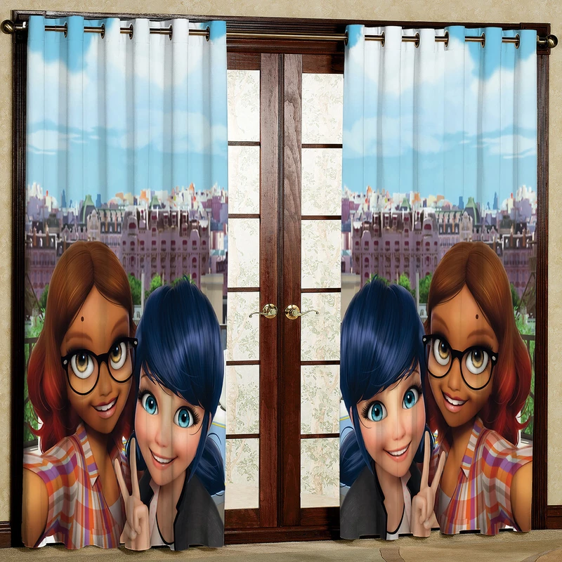  پرده مدل دختر مخمل پانچی کد 1568 سایز 140x280 سانتی متر