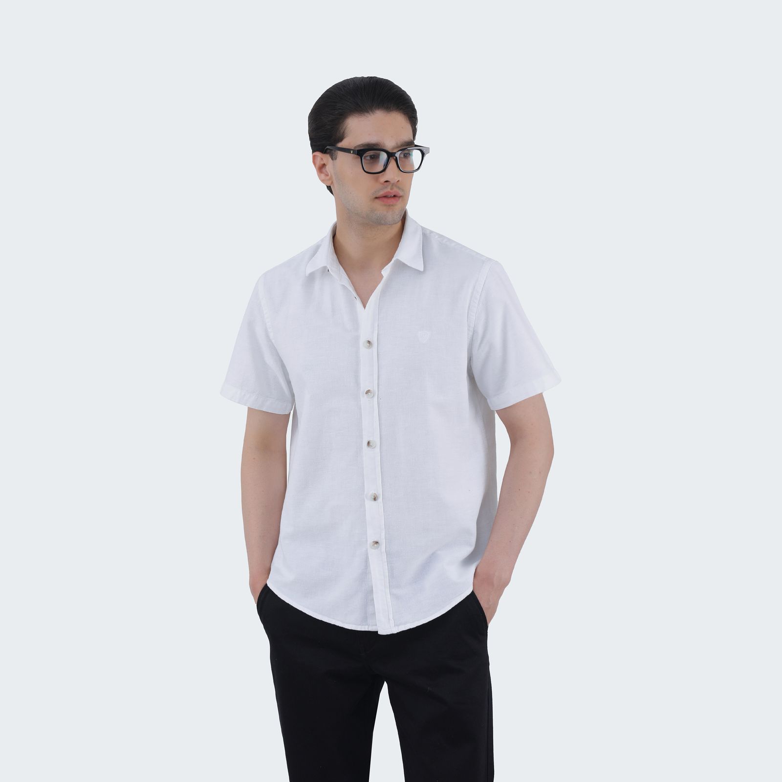 پیراهن آستین کوتاه مردانه پاتن جامه مدل 121221020267000 رنگ سفید -  - 2