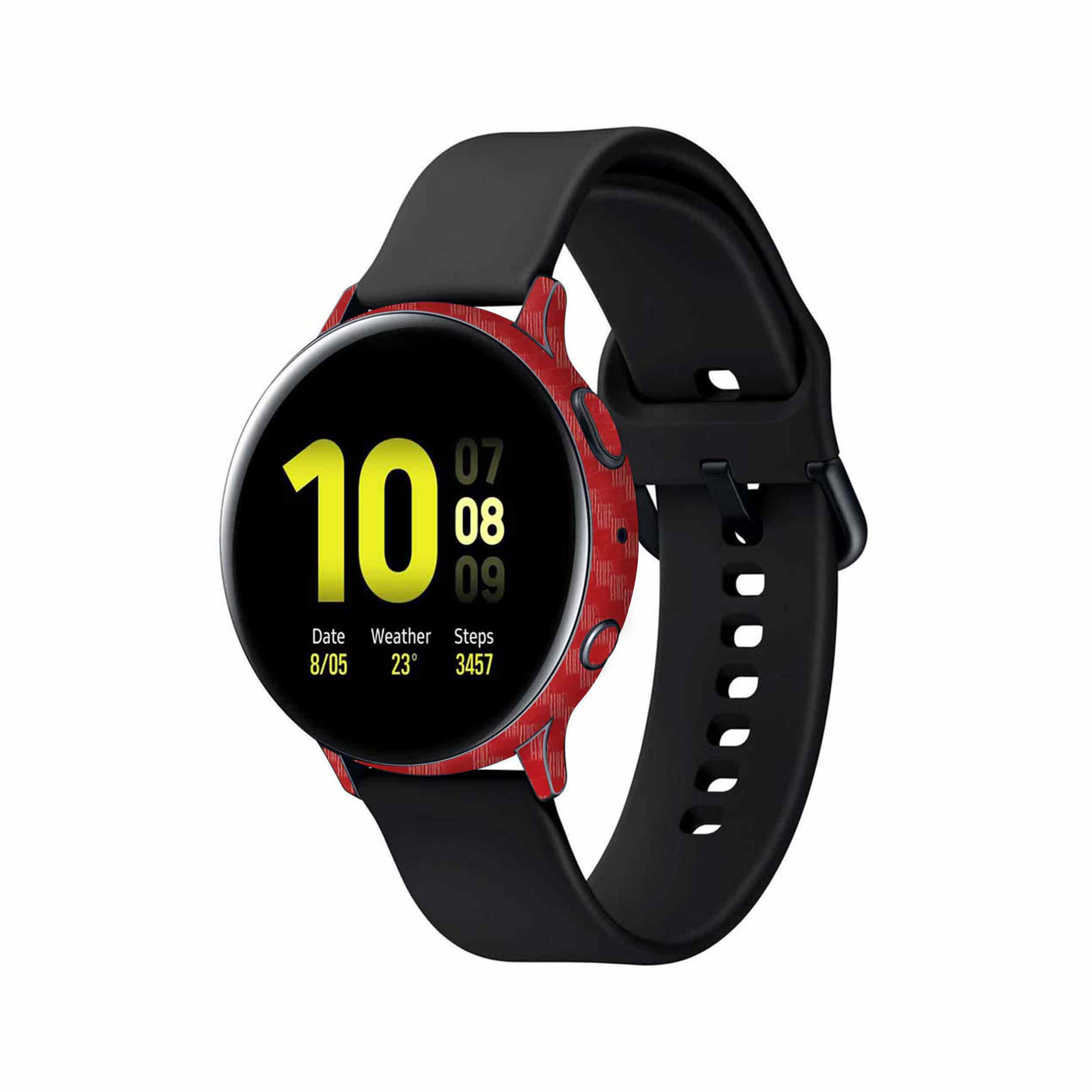 برچسب ماهوت طرح Red-Fiber مناسب برای ساعت هوشمند سامسونگ Galaxy Watch Active 2 44mm