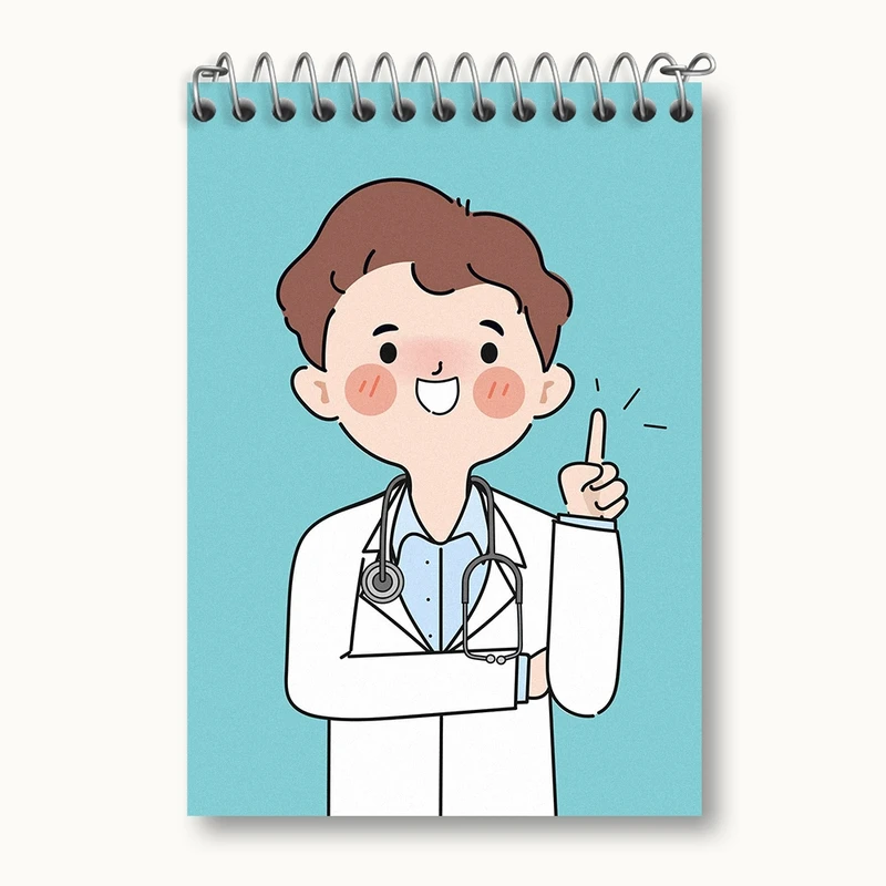 دفتر یادداشت 50 برگ خندالو مدل پزشک و پرستار کد 31024