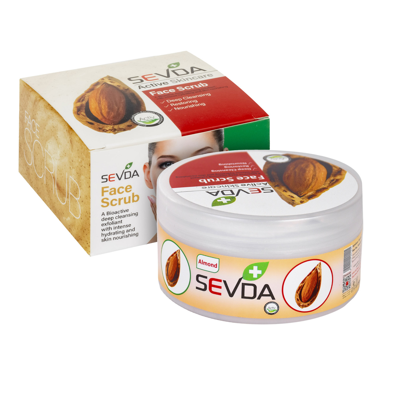 اسکراب لایه بردار پوست سودا مدل گردو و بادام حجم 250 میلی لیتر مجموعه 2 عددی