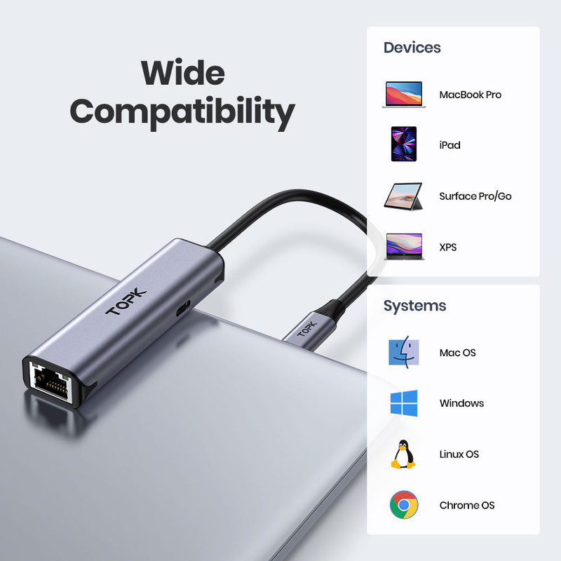 مبدل USB-C به Ethernet تاپکی مدل LH21