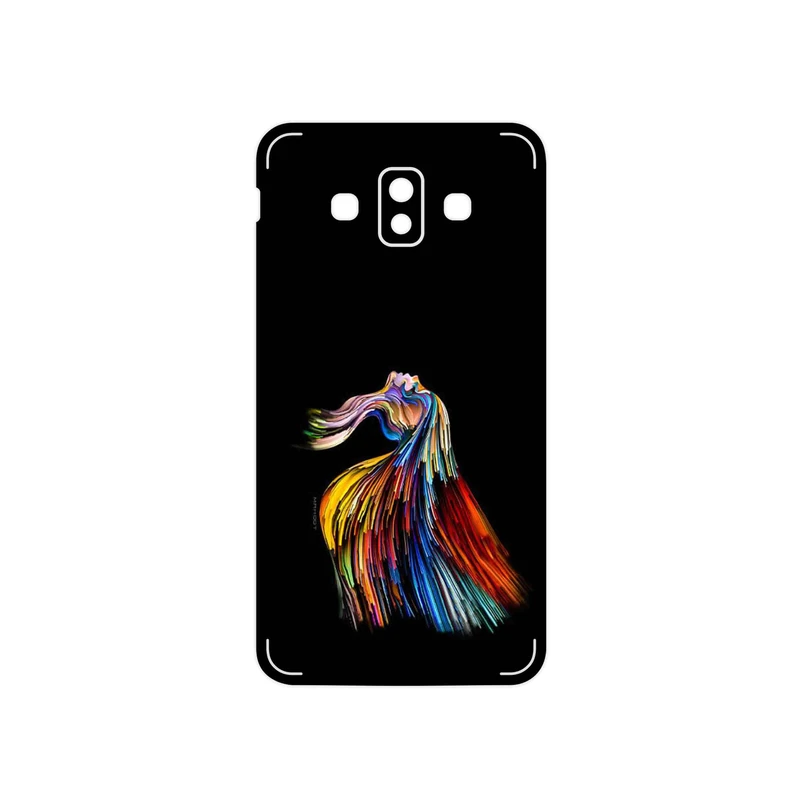 برچسب پوششی ماهوت مدل Rainbow Hair Digital Art مناسب برای گوشی موبایل سامسونگ Galaxy J7 Duo
