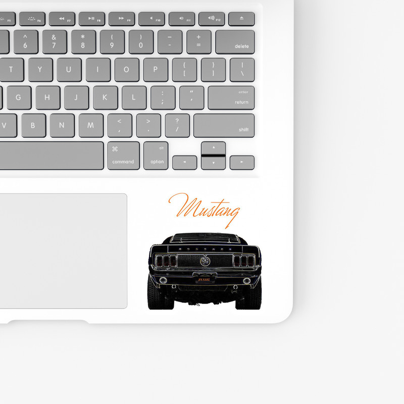 استیکر لپ تاپ و موبایل بووم طرح ماشین مدل Classic Mustang کد ZX045