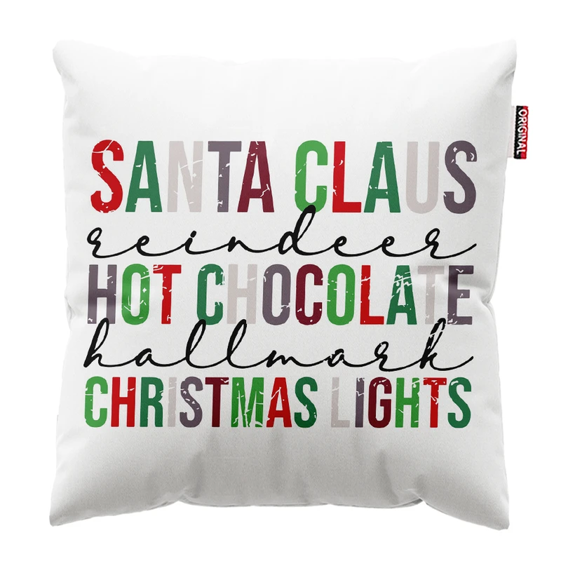 کوسن پاد آفرین مدل کریسمس طرح هات چاکلت کد PK302684 سایز 30*30 سانتی متر