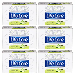 صابون شستشو لایف کر مدل Cucumber Green Tea وزن 90 گرم بسته 6 عددی