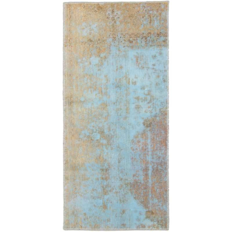 فرش دستبافت رنگ شده کناره یک متری نیروانا کد 11623